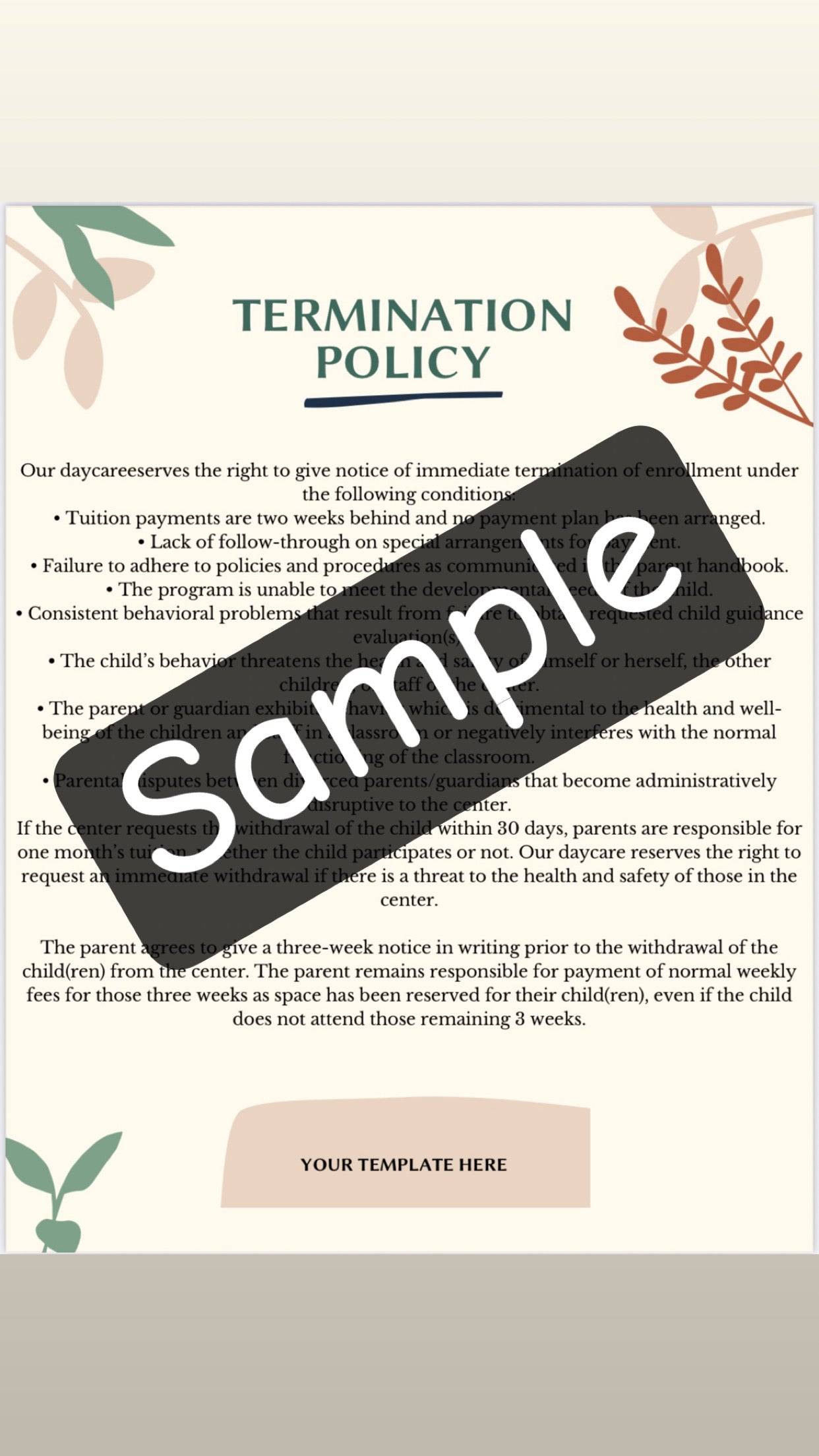 Termination Policies