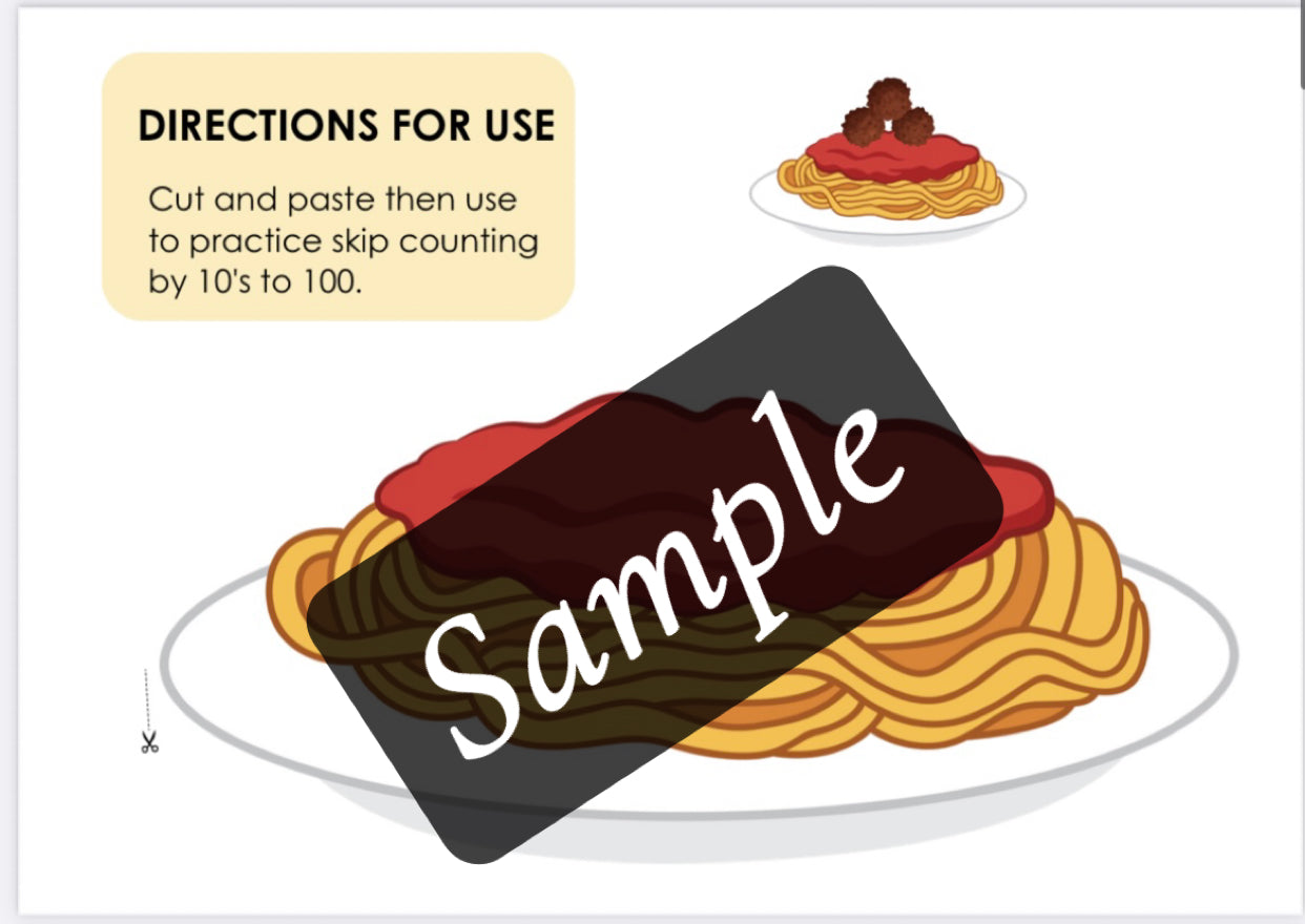 Spaghetti Lesson Plans